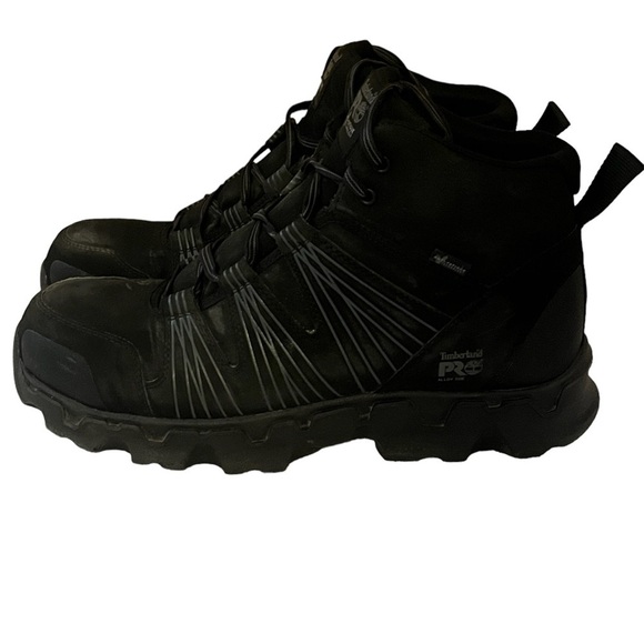 Timberland Pro Black High Top Safety Steel Toe Shoes Sz 11M